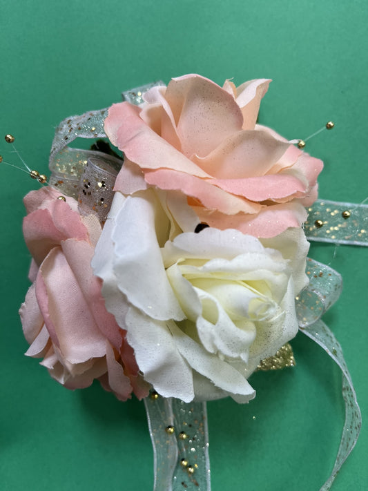 Silk Cabbage Rose Wrist Corsage