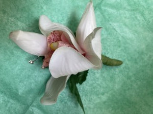 Silk Pink Orchid Boutonniere