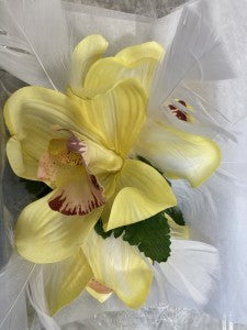 Silk Yellow Orchid Corsage